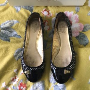 Coach patent leather flats- Delphine